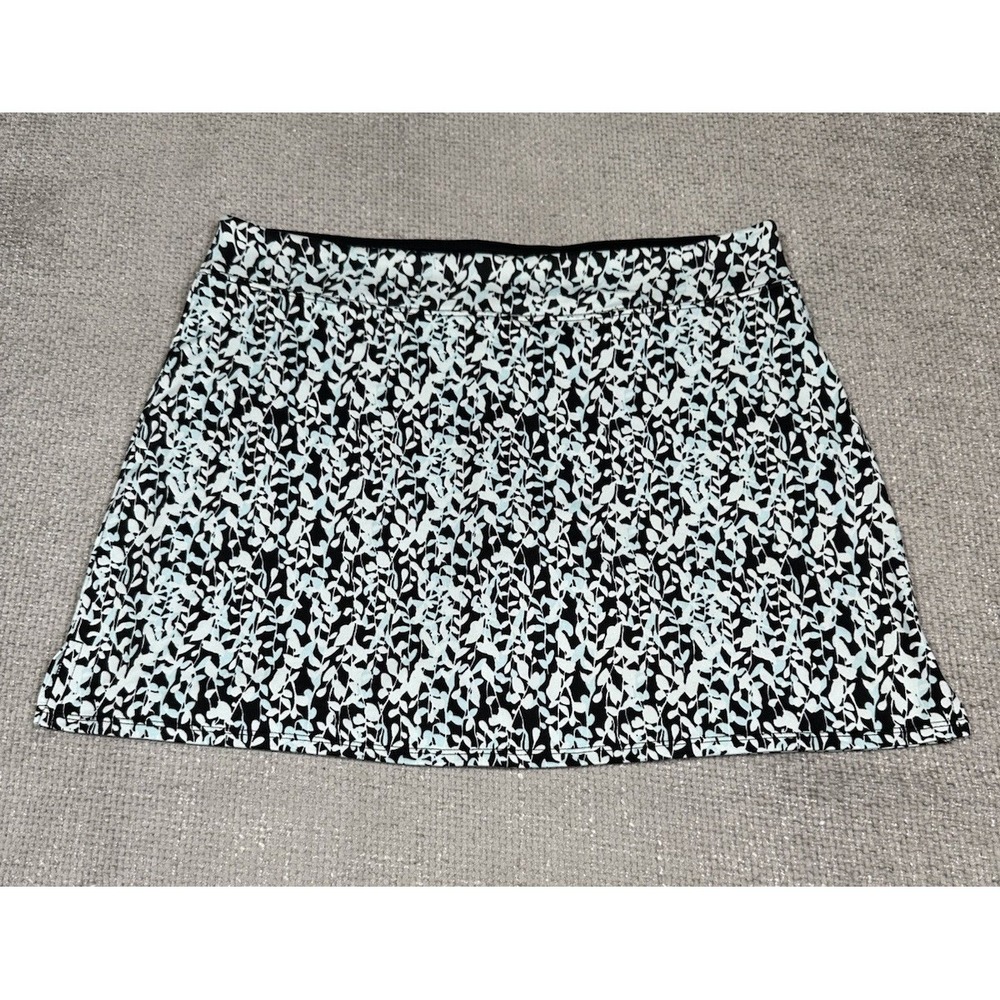 Tranquility by Colorado Clothing Skort Womens L White Green Black Leaf Print